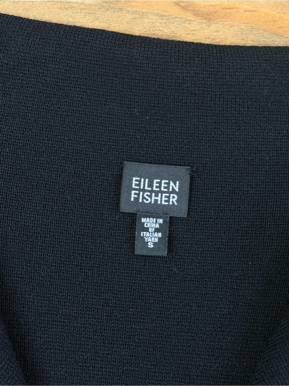 Eileen Fisher Women’s Black Italian Wool Sweater Cadigan Jacket - Picture 2 of 4